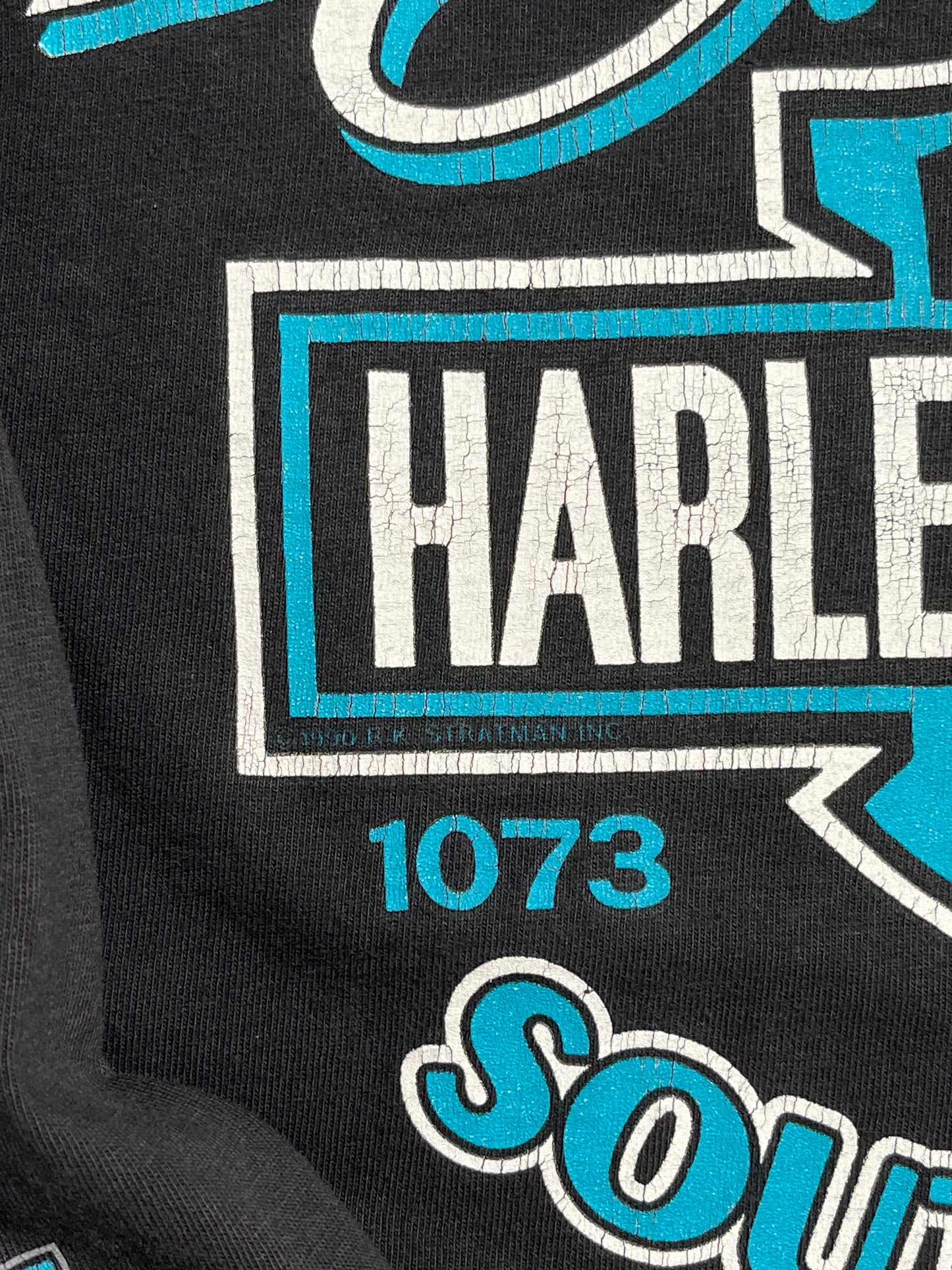 1990 Harley Davidson Sturgis South Dakota T-shirt - Talla L