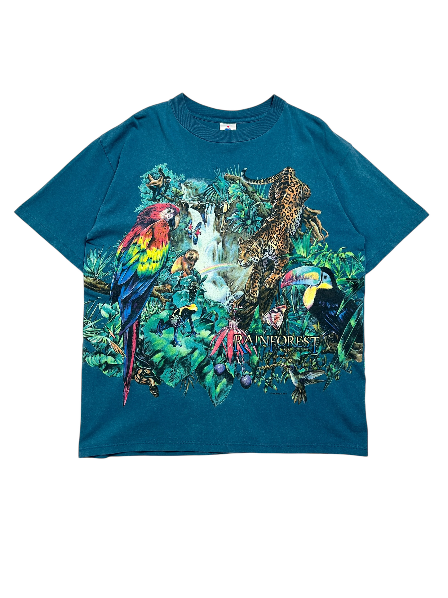 1990s Rainforest T-shirt - Talla L