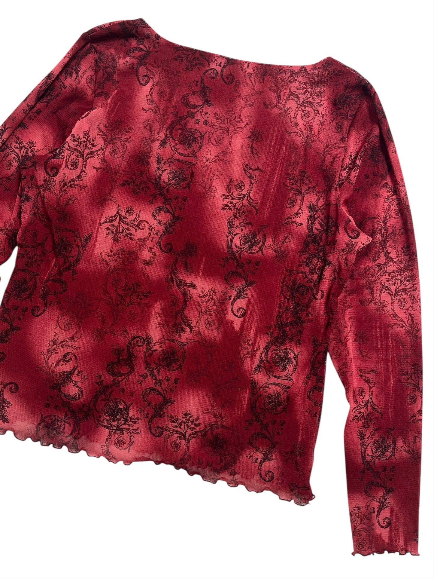 Y2K Axcess Wrap Top (Baroque Print) - Talla L