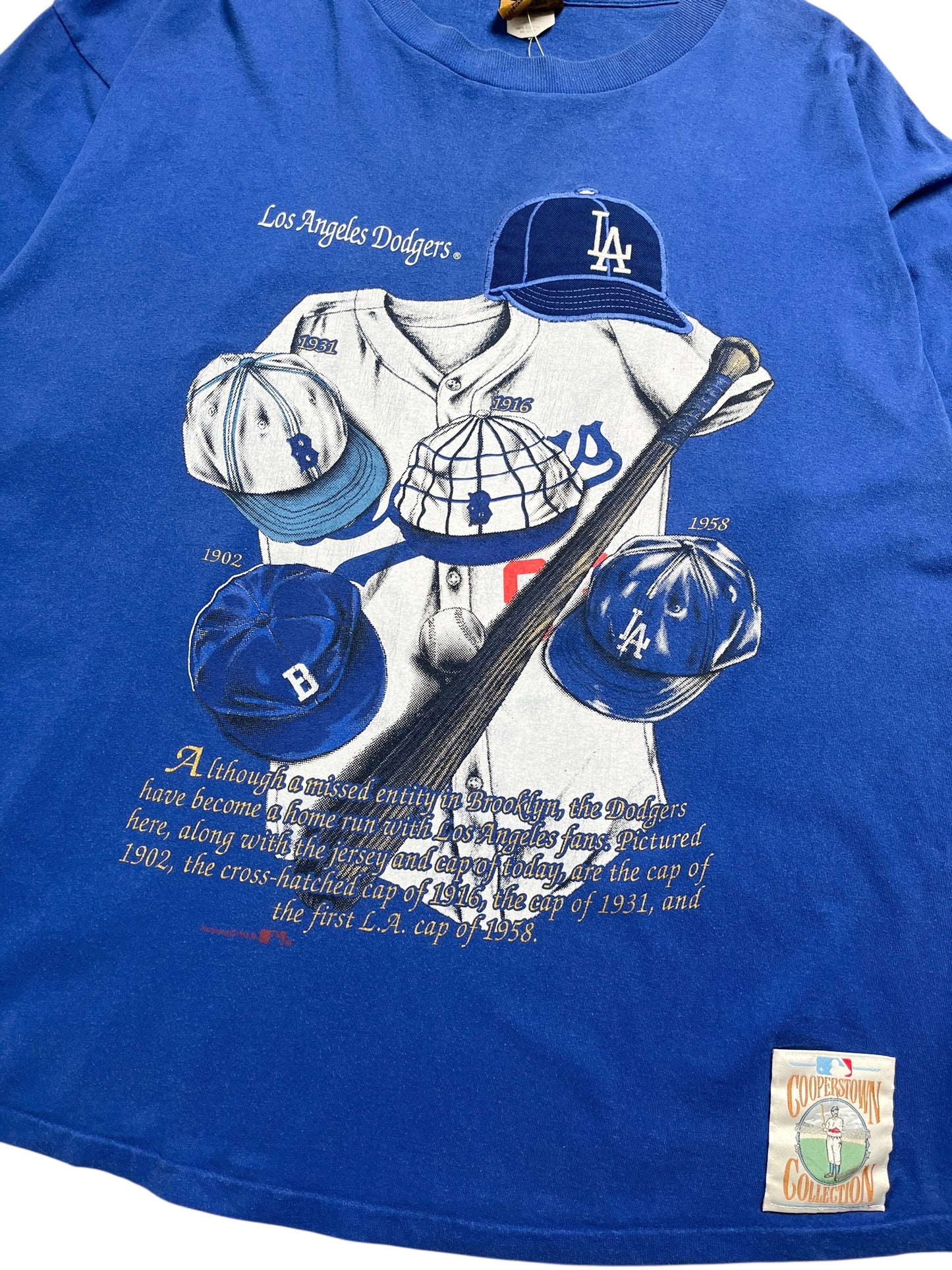 1990s Los Angeles Dodgers Nutmeg T-shirt - Talla XXL Boxy Fit