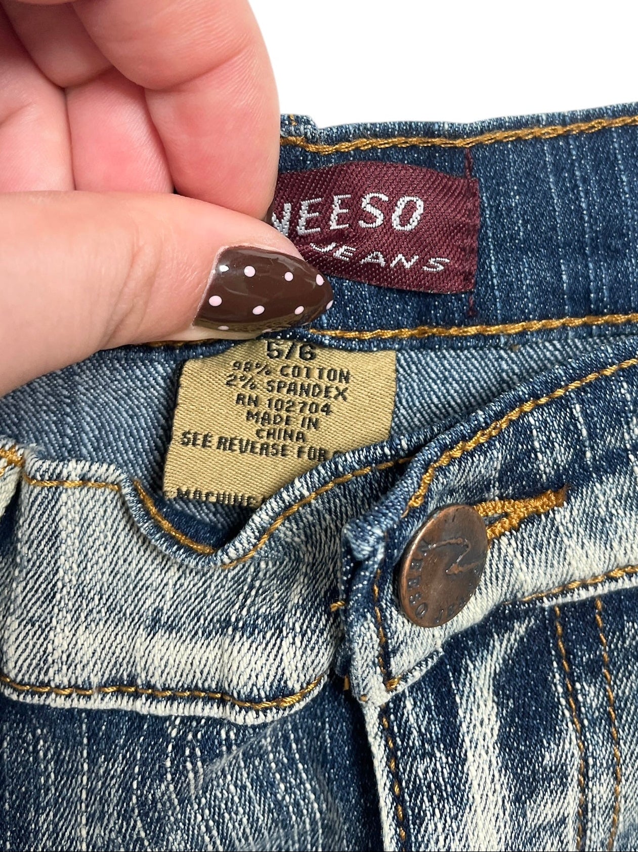 Y2K Neeso Denim+Camuflaje Falda - Talla S