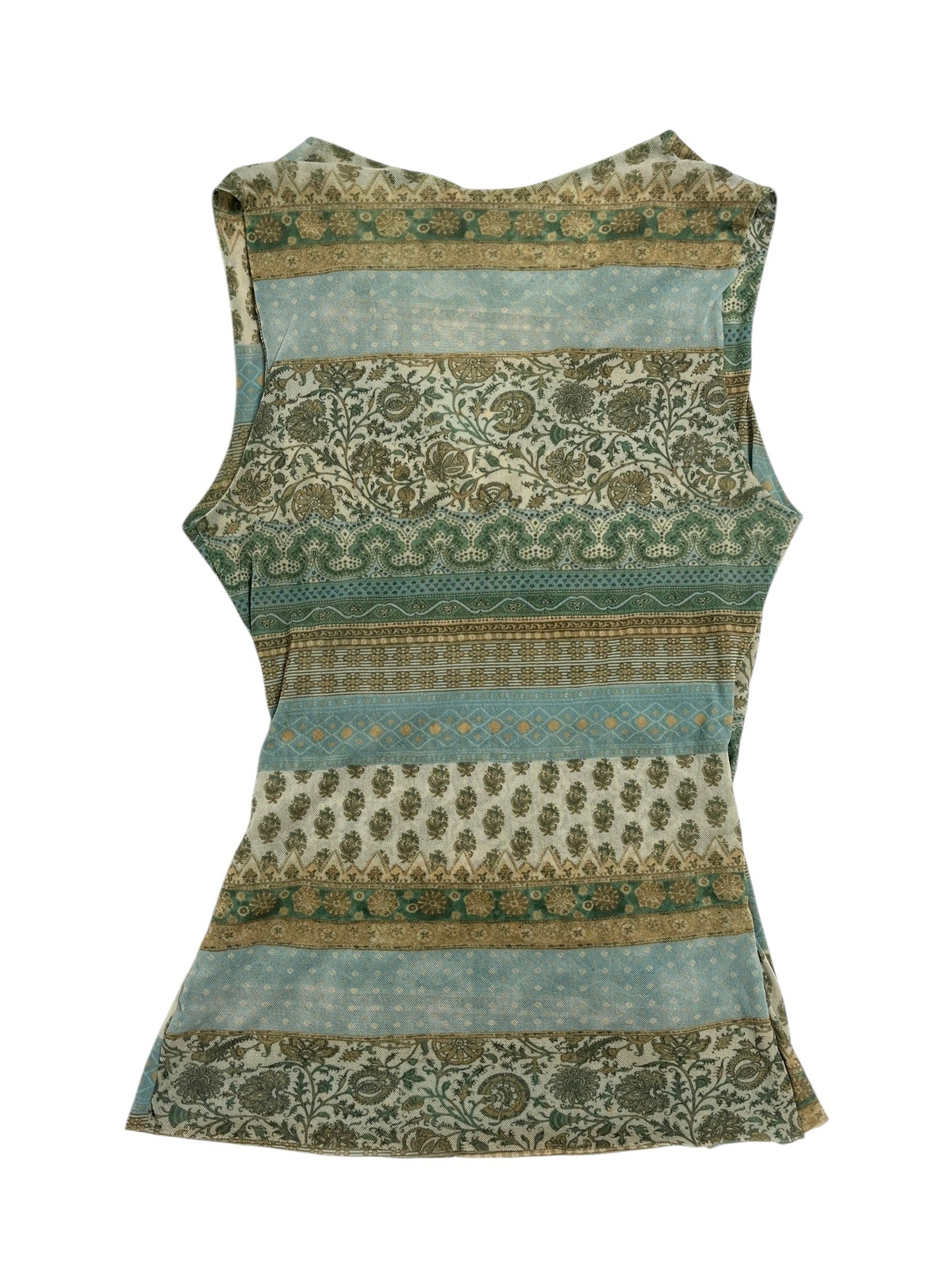 Y2K Sweet Pea Top Cruzado Estampado - Talla M/L