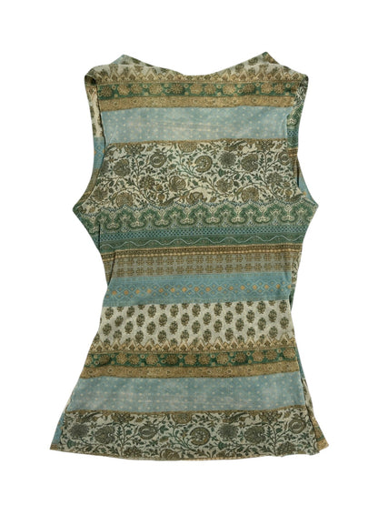 Y2K Sweet Pea Top Cruzado Estampado - Talla M/L