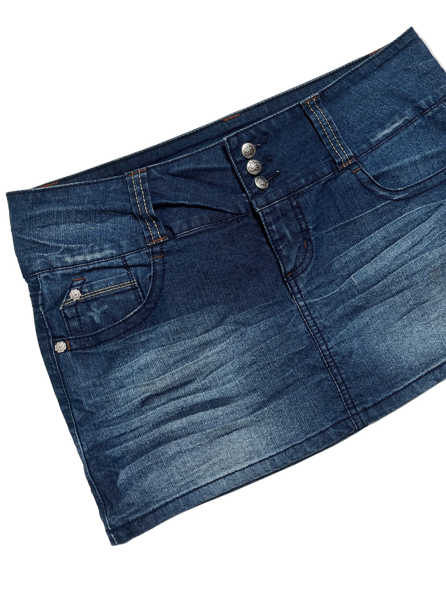 Y2K L.e.i  Mini Falda de Jeans azul - Talla XL
