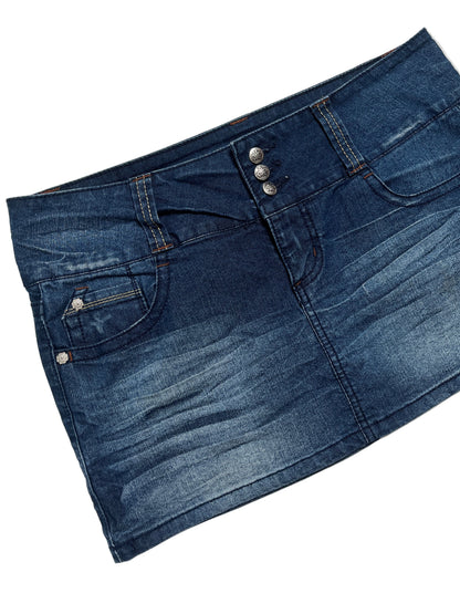 Y2K L.e.i  Mini Falda de Jeans azul - Talla XL