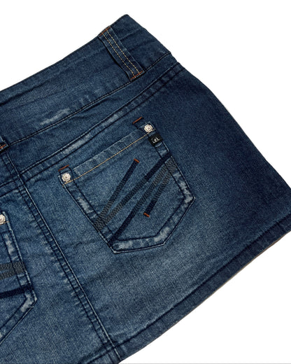 Y2K L.e.i  Mini Falda de Jeans azul - Talla XL