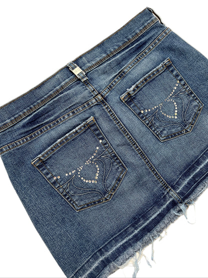 Y2K GLO Falda de jeans Azul - Talla M