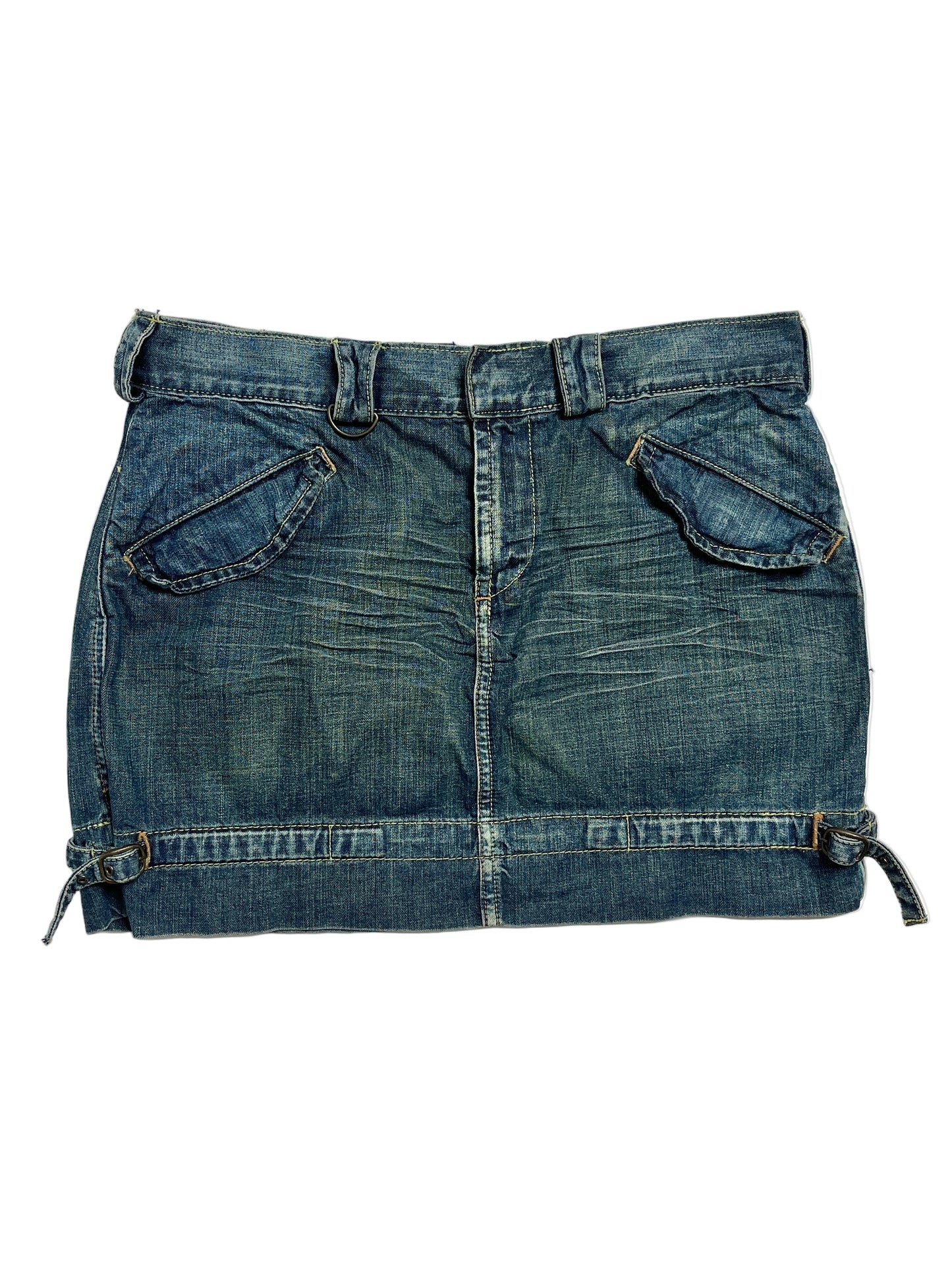 Y2K Express Falda de Jeans Azul - Talla M