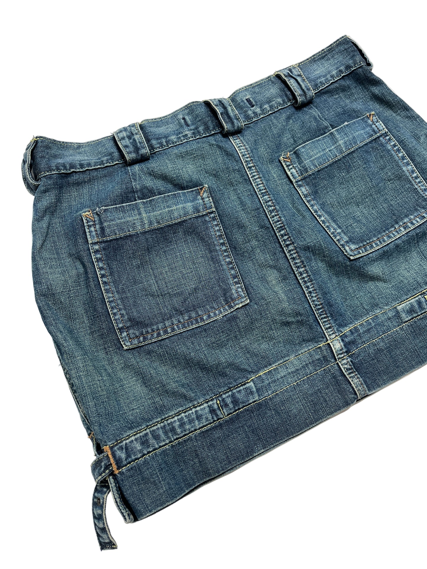 Y2K Express Falda de Jeans Azul - Talla M