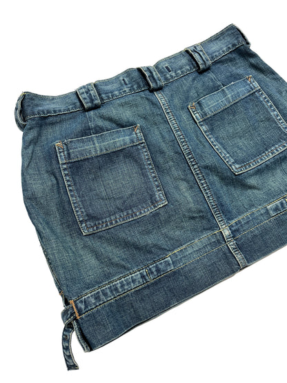 Y2K Express Falda de Jeans Azul - Talla M