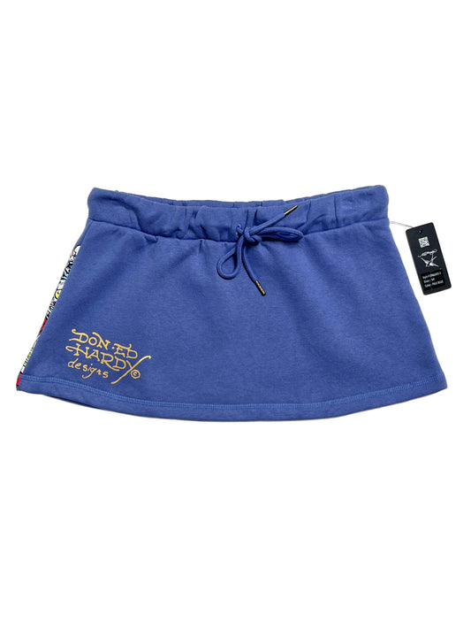 Y2K Ed Hardy Falda Jersey Azul Palido Nueva - Talla M