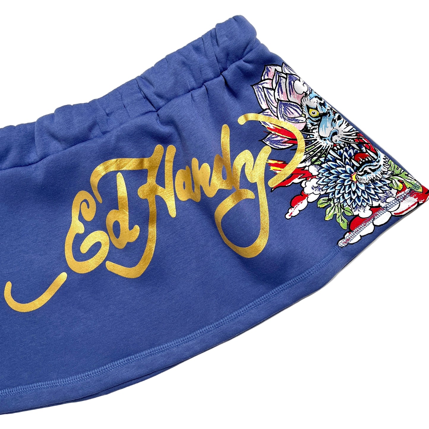 Y2K Ed Hardy Falda Jersey Azul Palido Nueva - Talla M