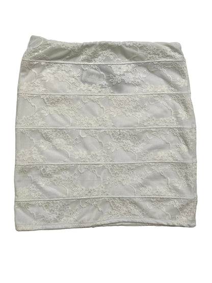 Vintage Cheryl Creation Falda de Encaje Blanca - Talla XS