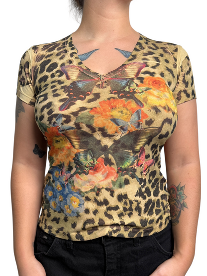 Y2K M By Amour Top animal print y mariposas - Talla S/M