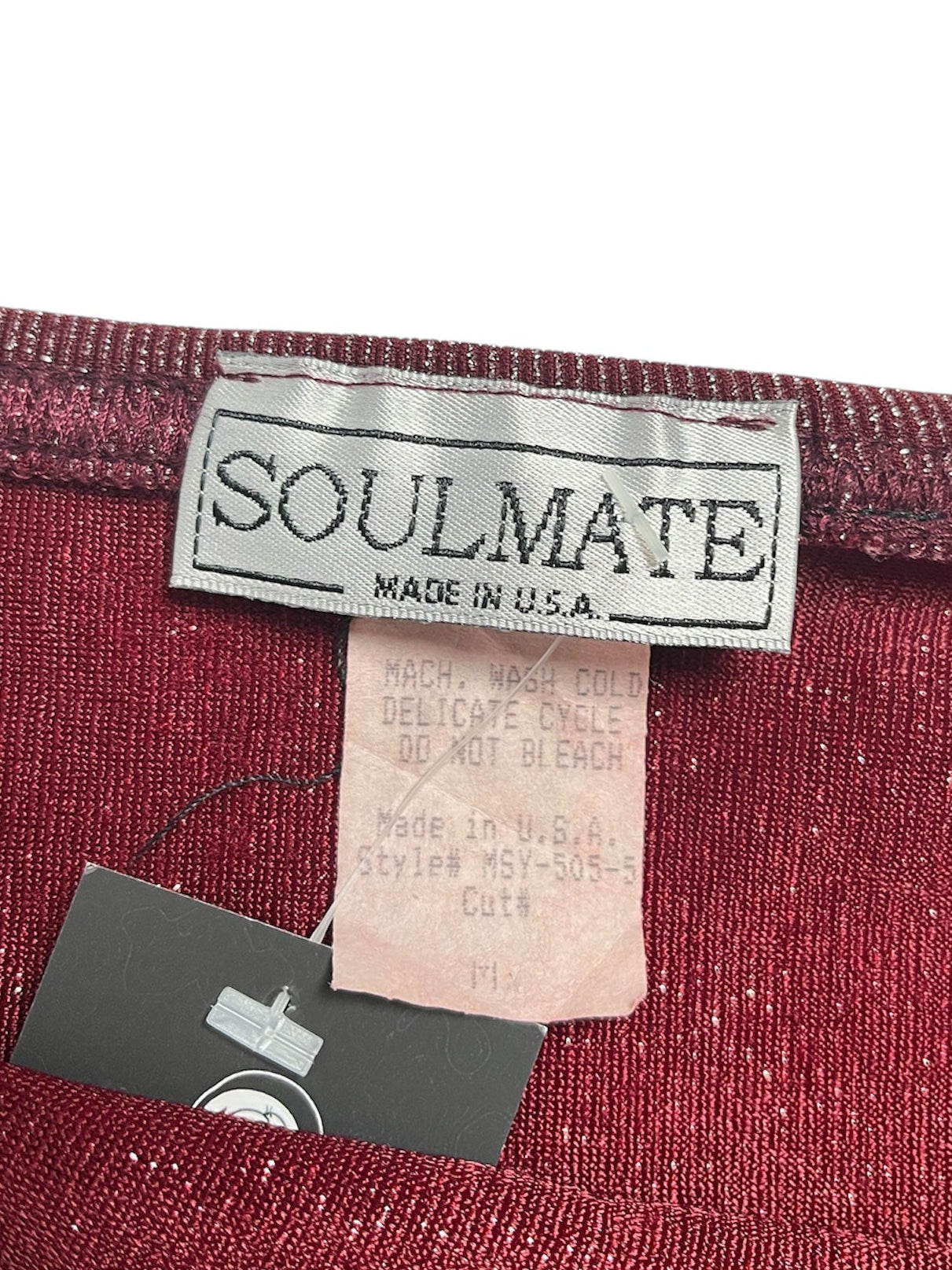 Vintage Soulmate Falda Burdeos Brillante - Talla S