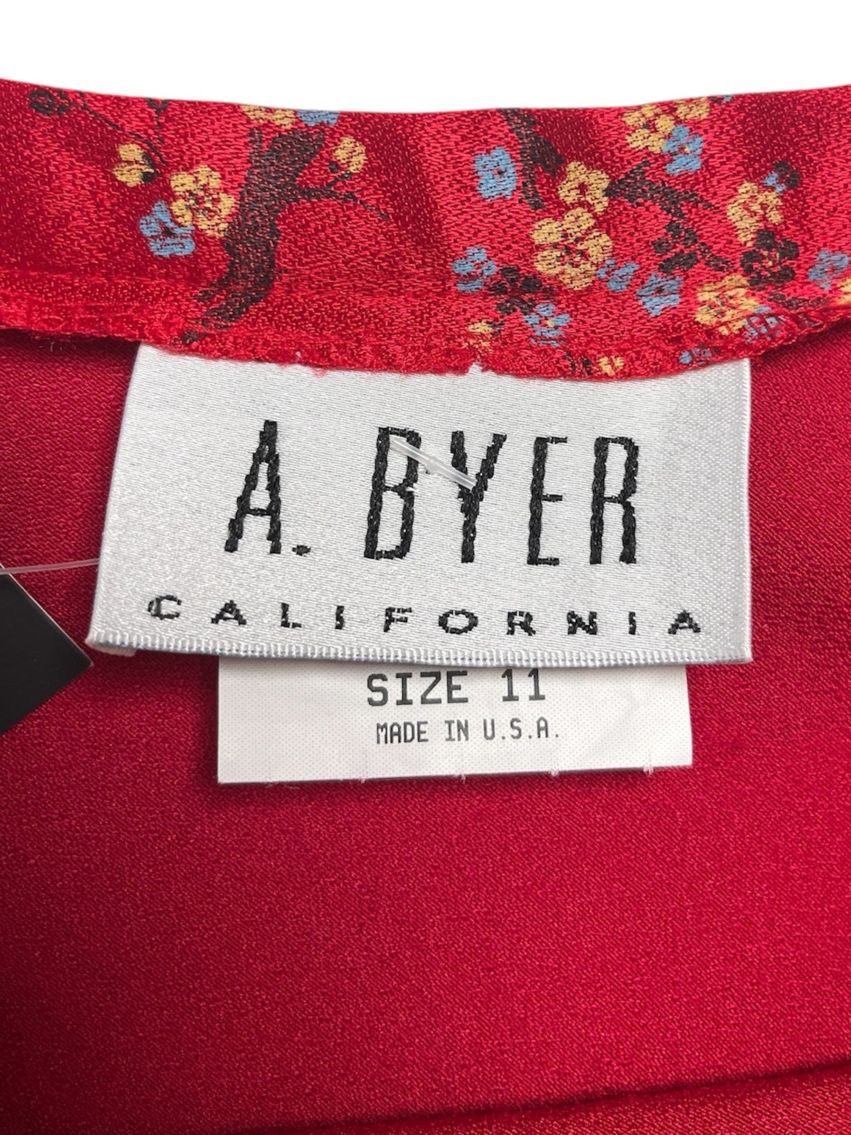 80s-90s A.Byer Falda Satinada Roja - Talla S