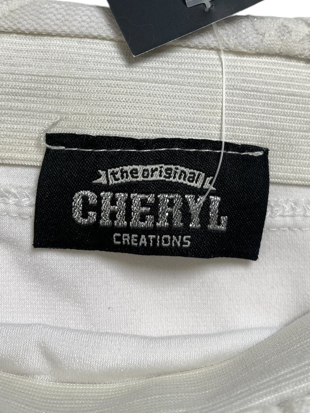 Vintage Cheryl Creation Falda de Encaje Blanca - Talla XS