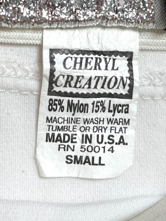 Vintage Cheryl Creation Falda de Encaje Blanca - Talla XS