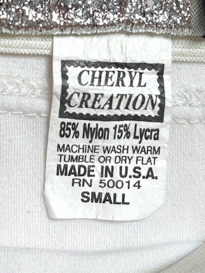 Vintage Cheryl Creation Falda de Encaje Blanca - Talla XS
