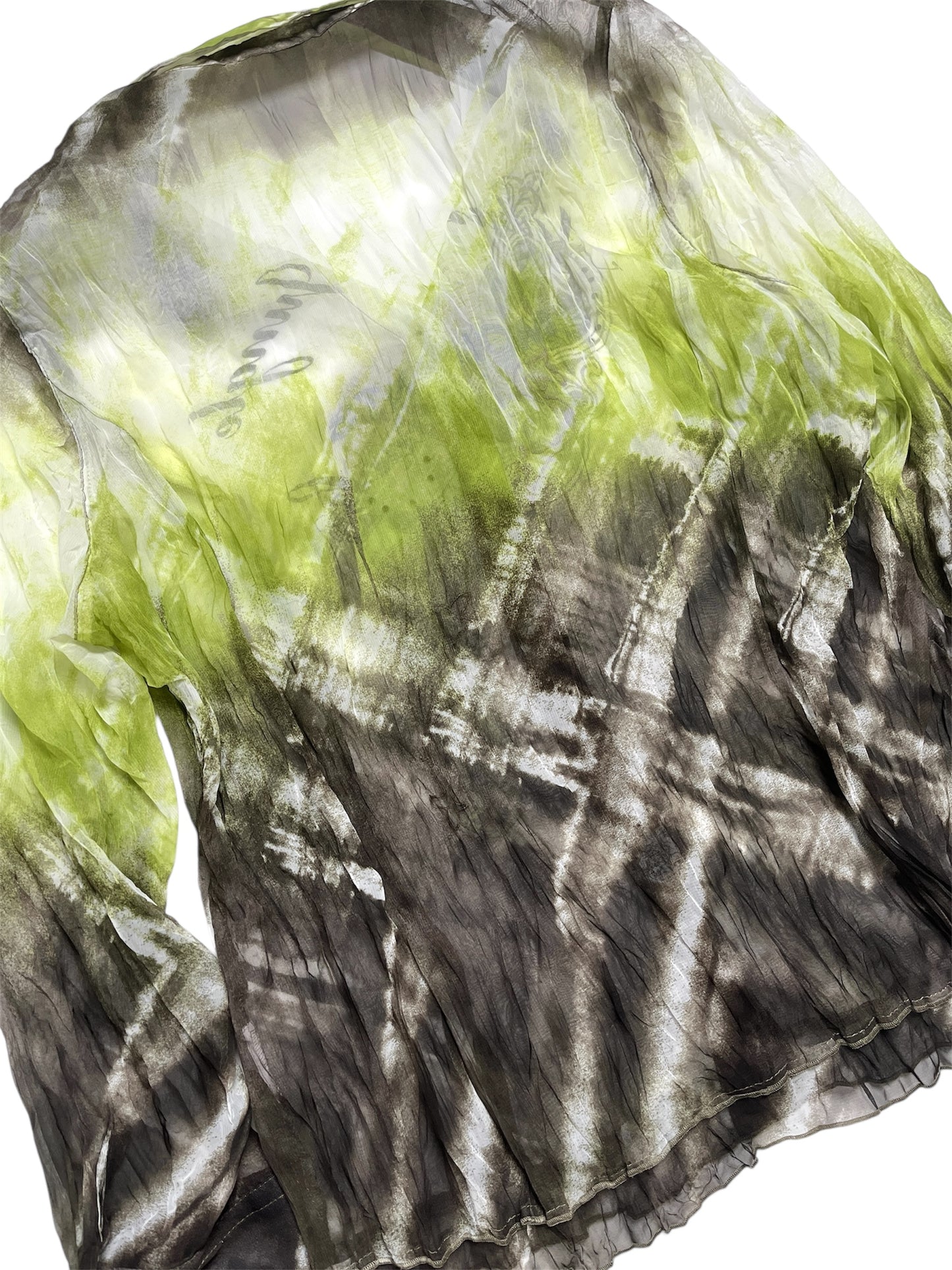 Y2K Bonita Camisa Transparente Multicolor  - Talla M