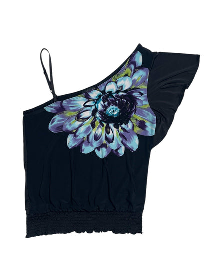 Y2K A.Byer Top Negro Flor - Talla M