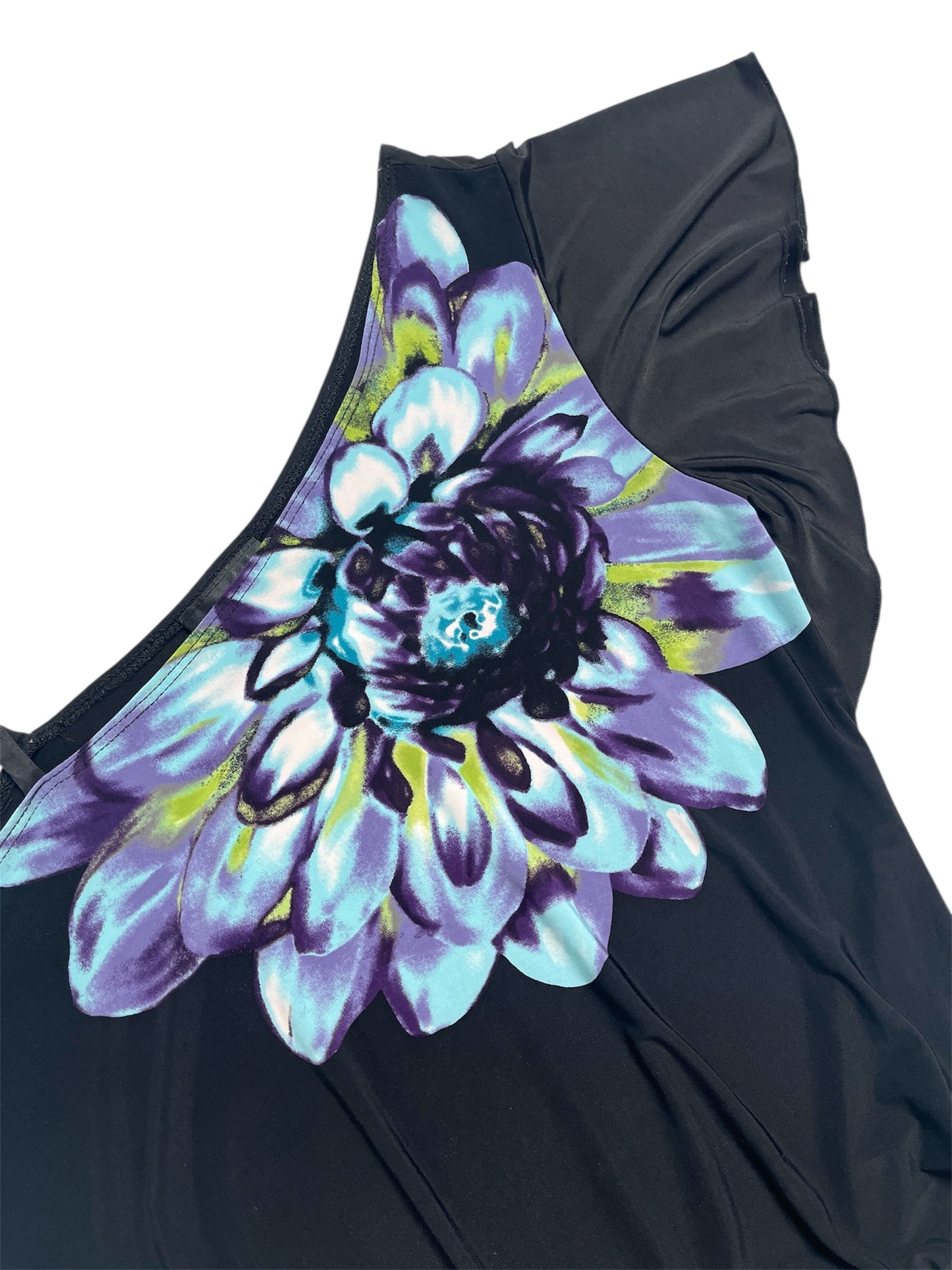 Y2K A.Byer Top Negro Flor - Talla M