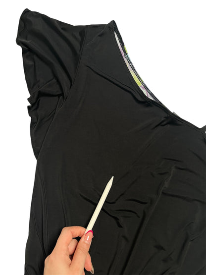 Y2K A.Byer Top Negro Flor - Talla M