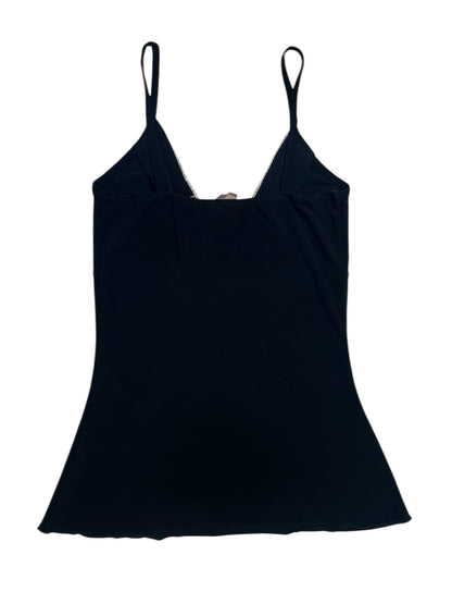 Y2K Strawberry Top de Tiras Finas Negro - Talla XS
