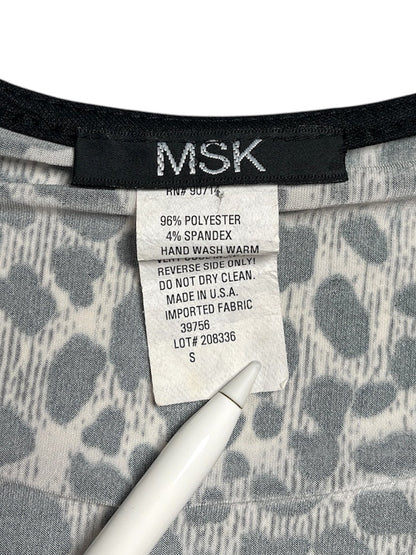 Y2K MSK Top Estampado Animal Blanco y Negro - Talla L