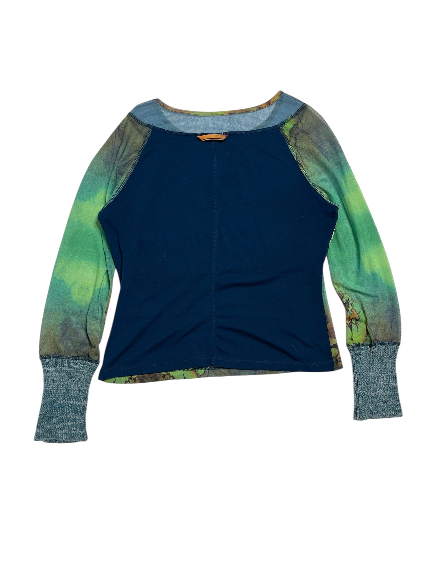 Y2K Mirror Image Top  Manga Larga - Talla XL