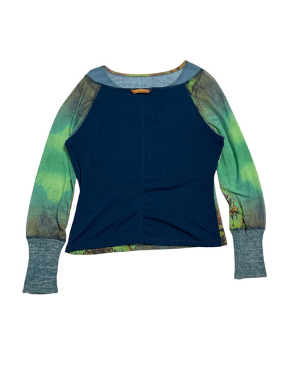 Y2K Mirror Image Top  Manga Larga - Talla XL