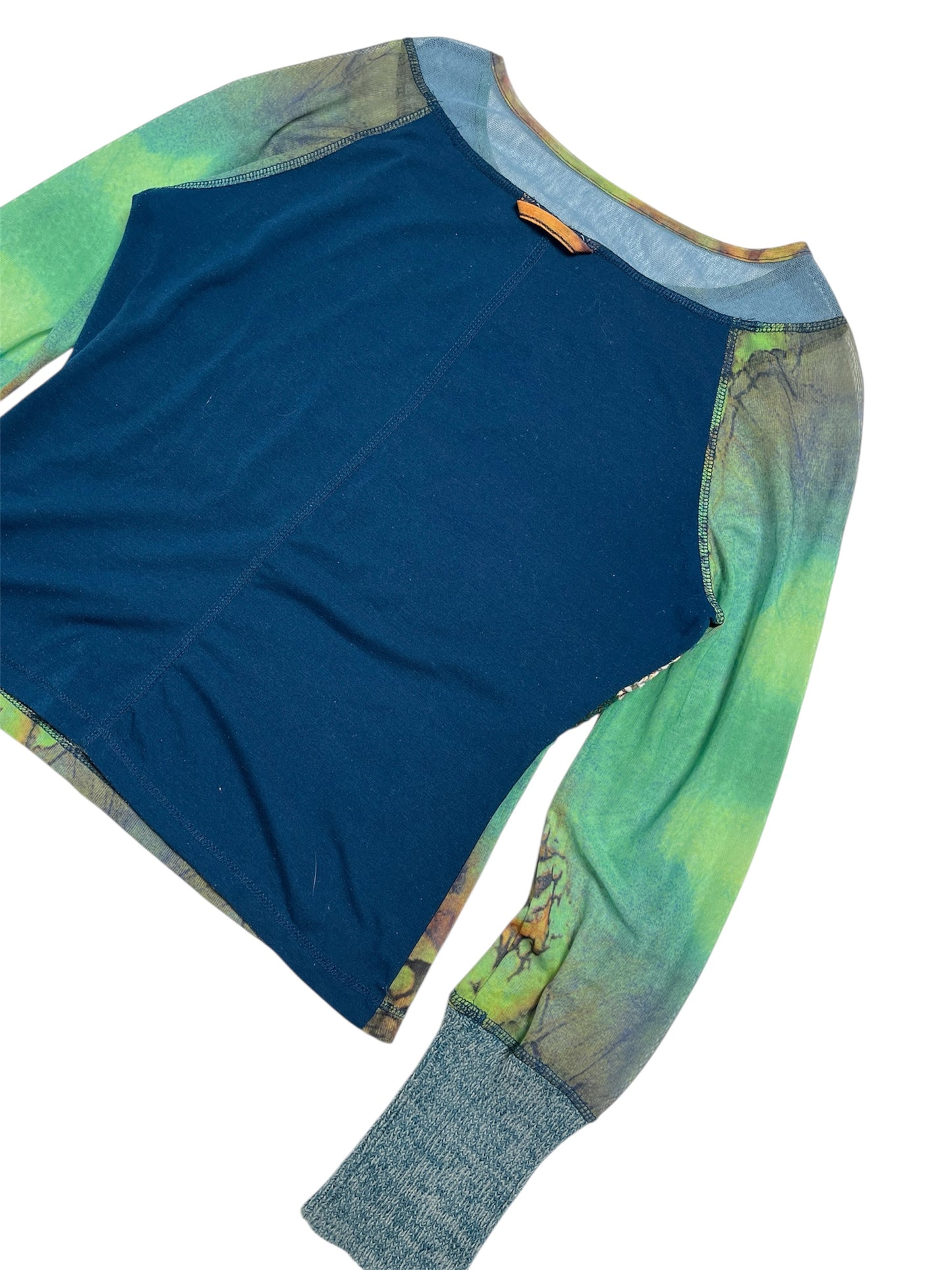 Y2K Mirror Image Top  Manga Larga - Talla XL